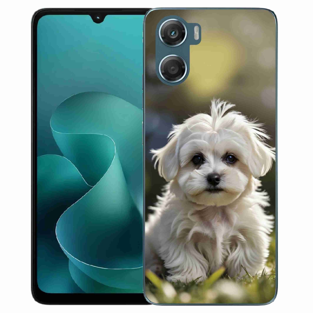 Gelový kryt mmCase na Motorola G06/G06 Power - roztomilý maltézský psík