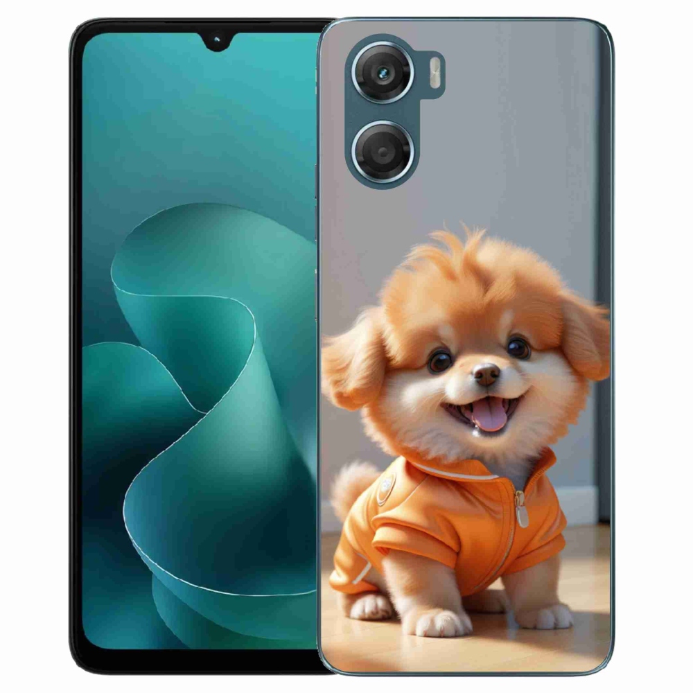 Gelový kryt mmCase na Motorola G06/G06 Power - roztomilý pomeranian v mikině