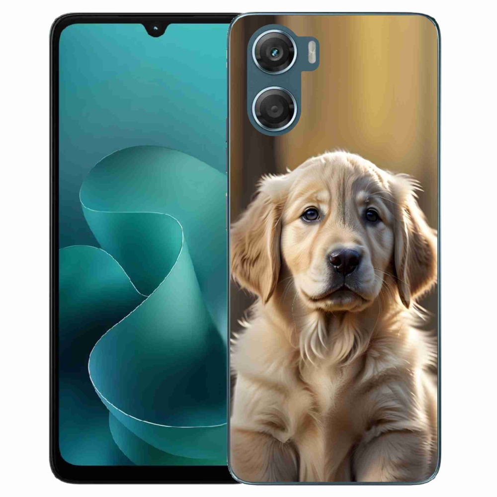 Gelový kryt mmCase na Motorola G06/G06 Power - roztomilý zlatý retrívr