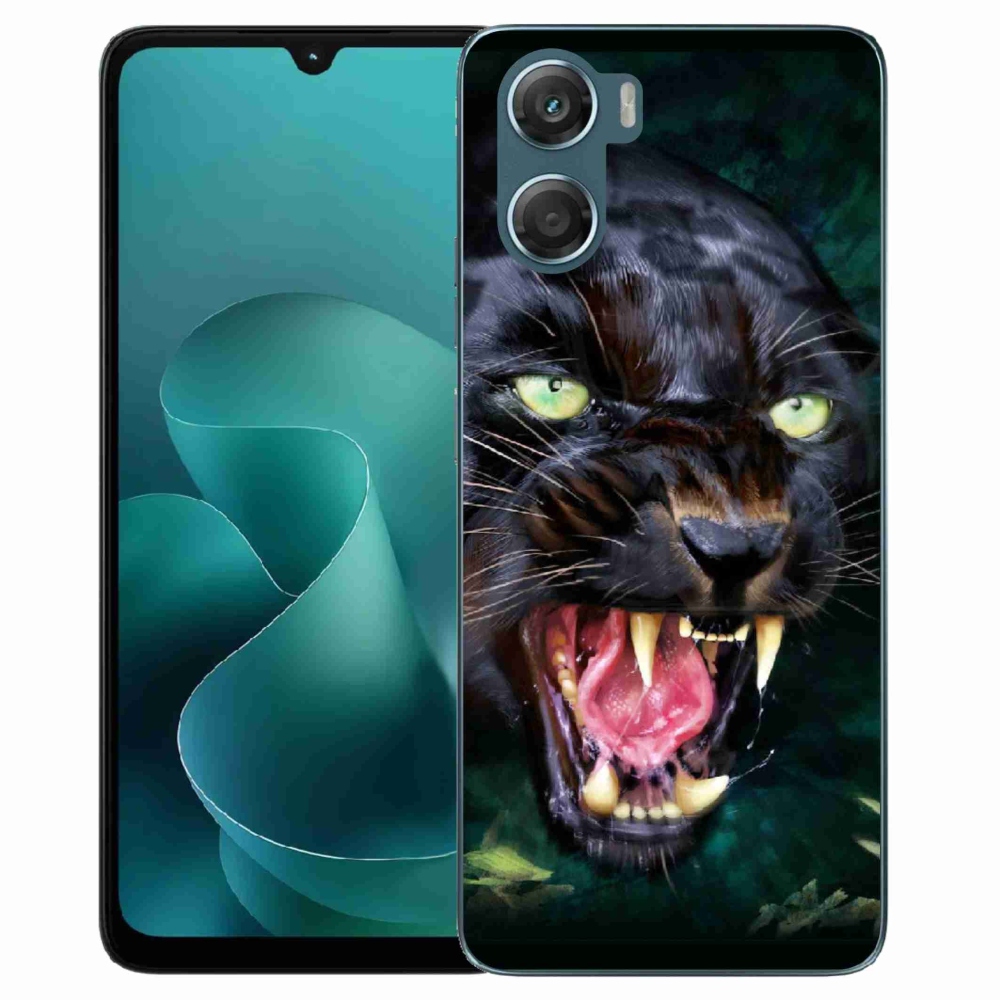 Gelový kryt mmCase na Motorola G06/G06 Power - rozzuřený černý panter
