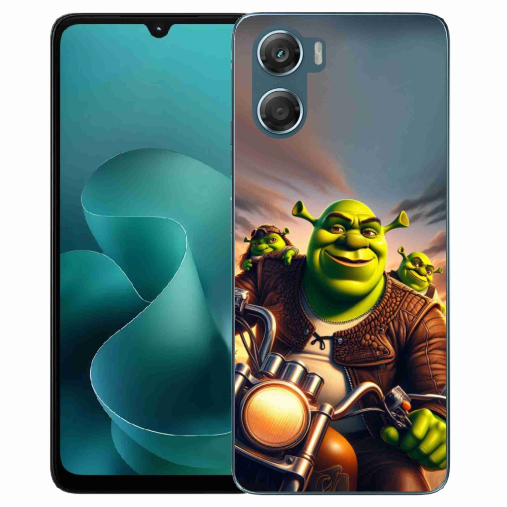 Gelový kryt mmCase na Motorola G06/G06 Power - shrek na motorce