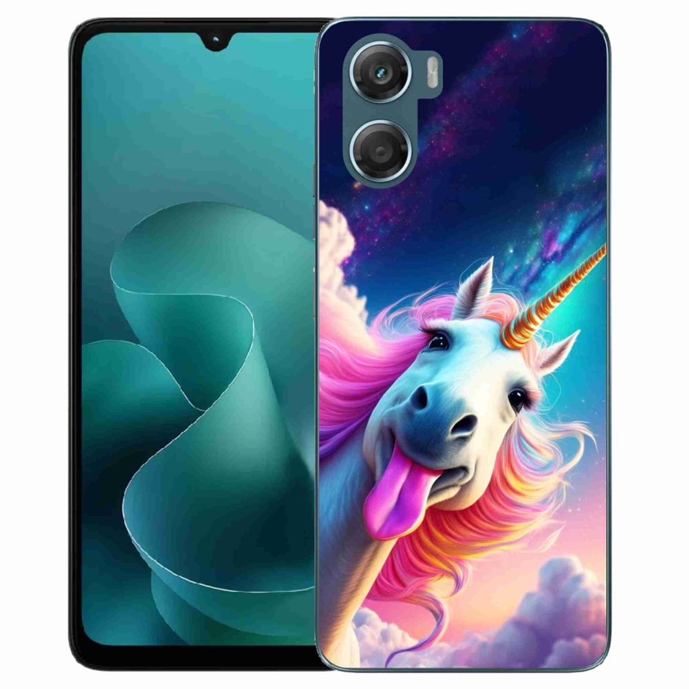 Gelový kryt mmCase na Motorola G06/G06 Power - šílený jednorožec