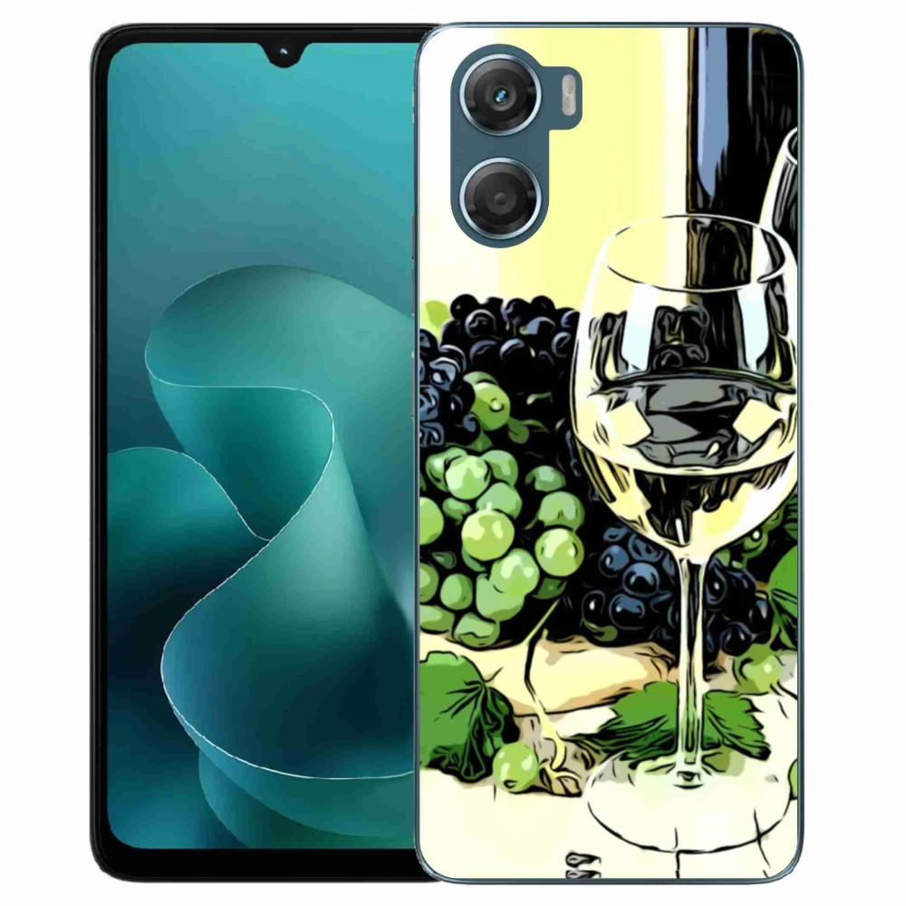 Gelový kryt mmCase na Motorola G06/G06 Power - sklenka vína