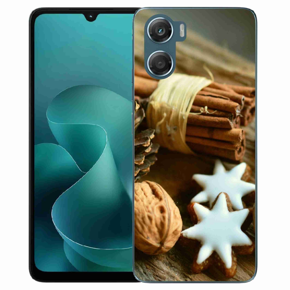 Gelový kryt mmCase na Motorola G06/G06 Power - skořice a perníčky