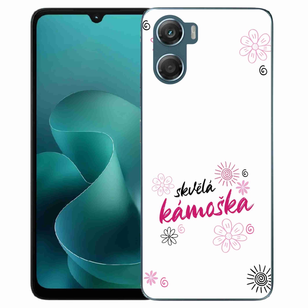 Gelový kryt mmCase na Motorola G06/G06 Power - skvělá kámoška bílé pozadí