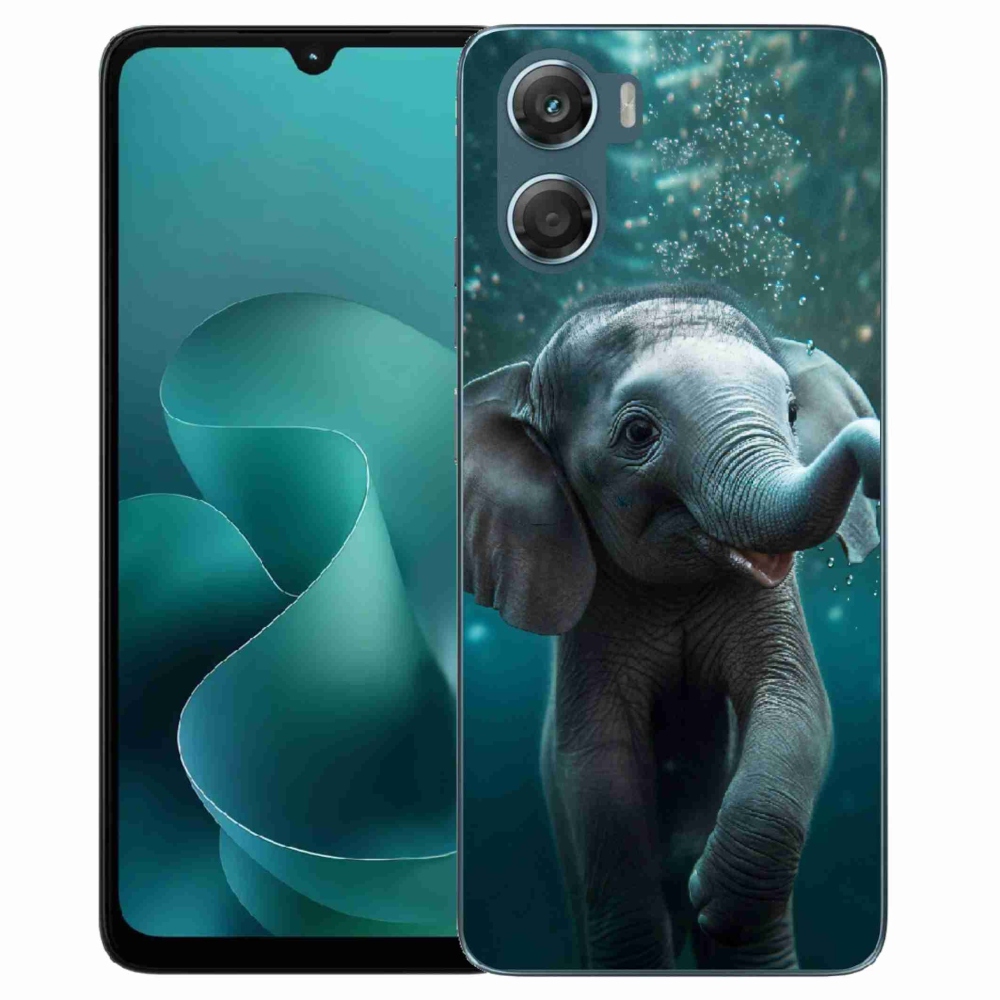 Gelový kryt mmCase na Motorola G06/G06 Power - slůně pod vodou