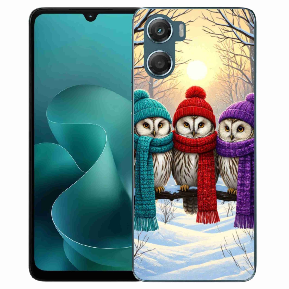 Gelový kryt mmCase na Motorola G06/G06 Power - soví přátelé