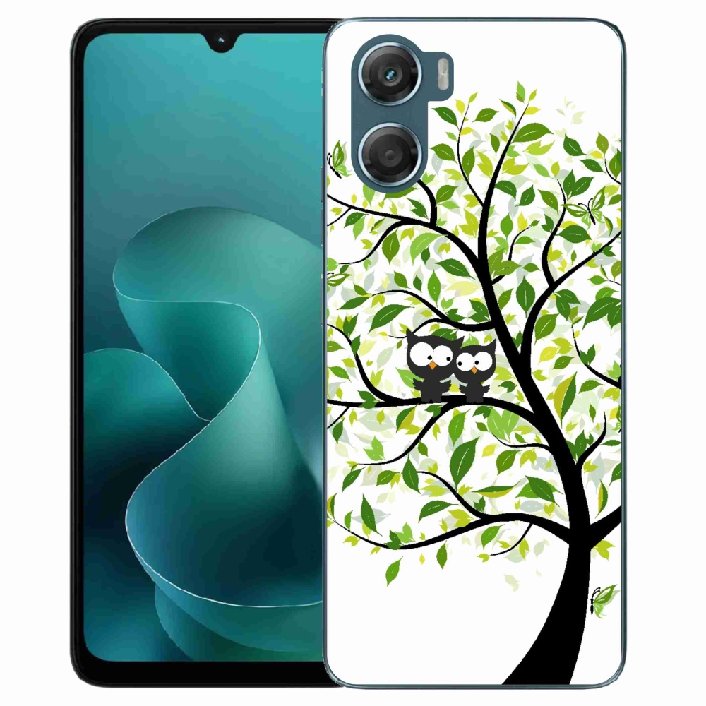 Gelový kryt mmCase na Motorola G06/G06 Power - sovičky na stromě