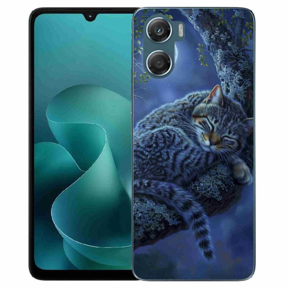 Gelový kryt mmCase na Motorola G06/G06 Power - spící kočka