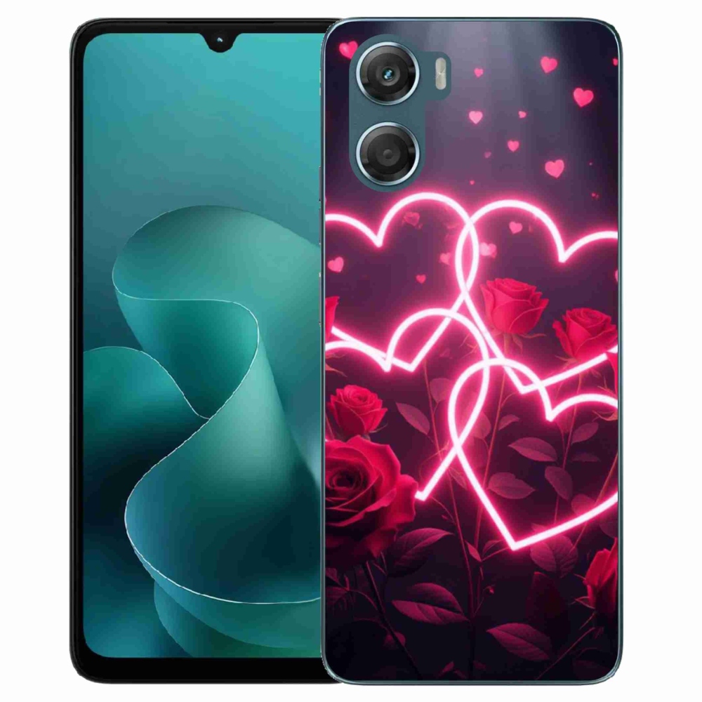 Gelový kryt mmCase na Motorola G06/G06 Power - srdce lásky