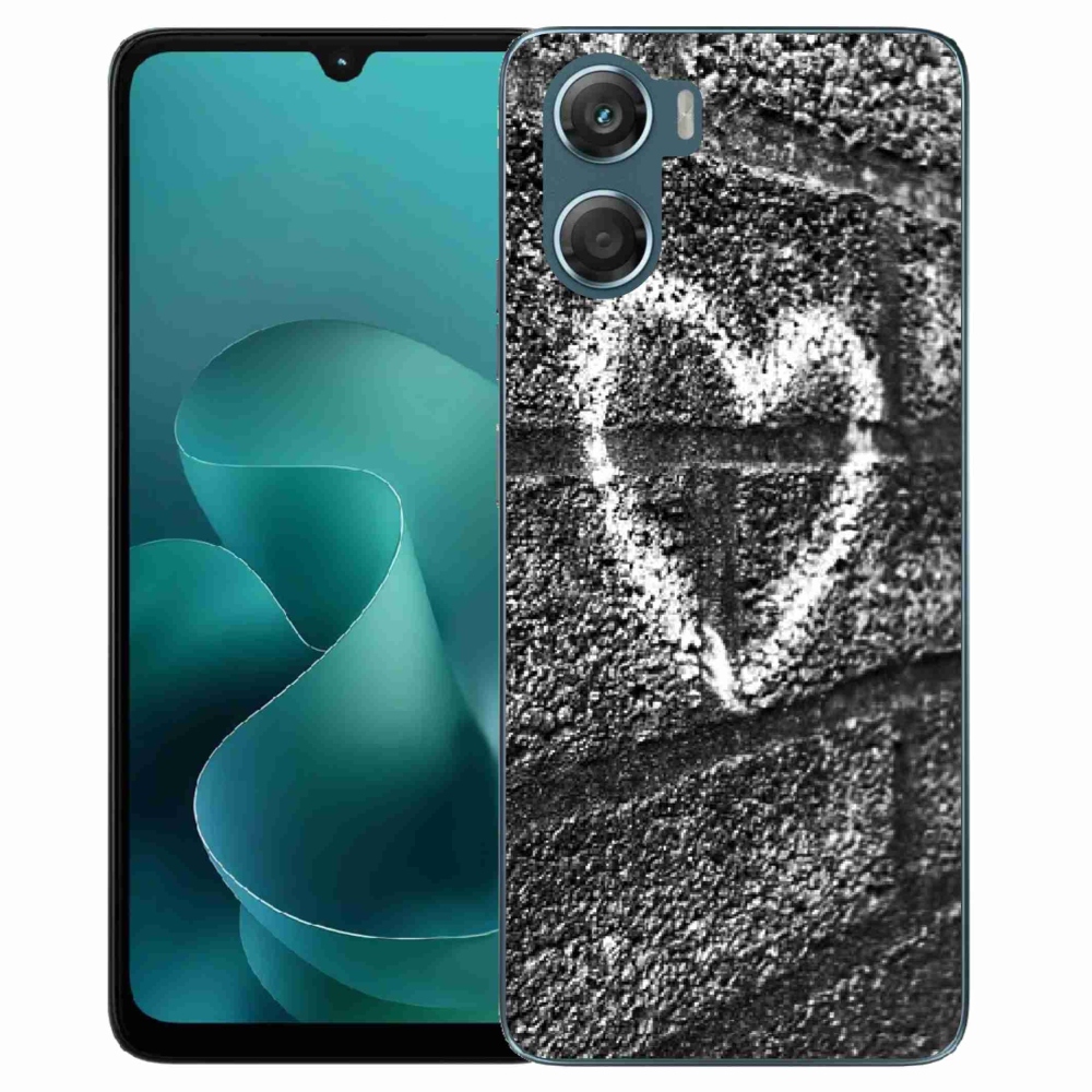 Gelový kryt mmCase na Motorola G06/G06 Power - srdce na zdi