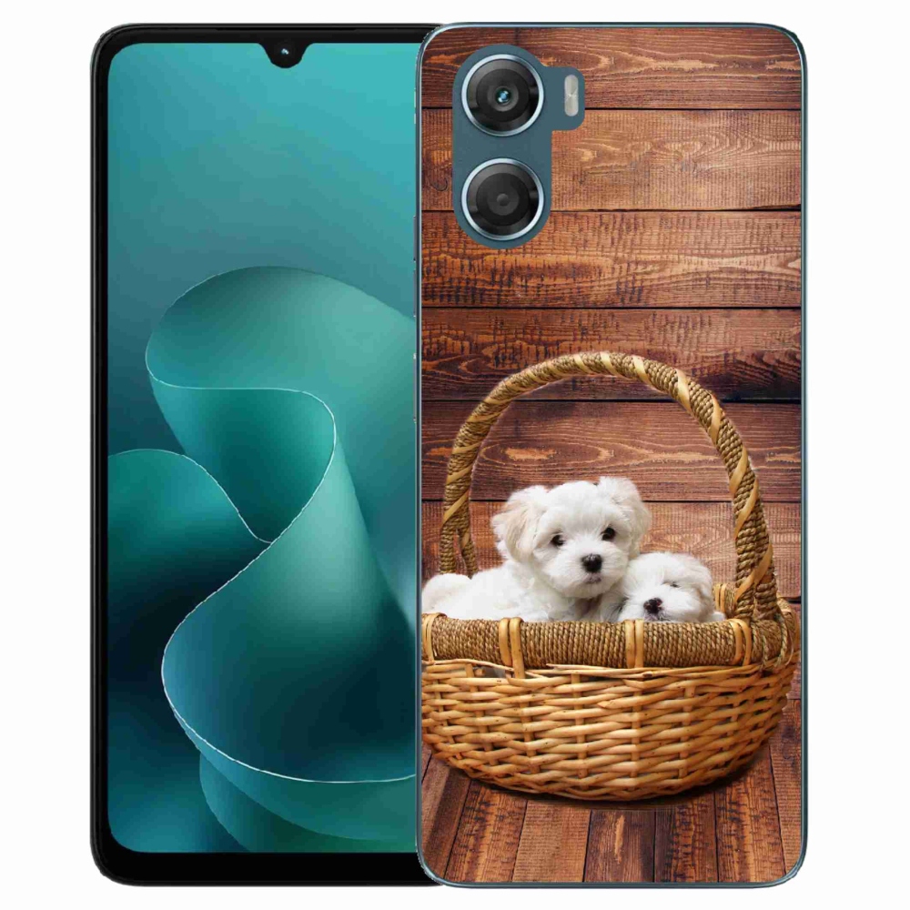 Gelový kryt mmCase na Motorola G06/G06 Power - štěňátka