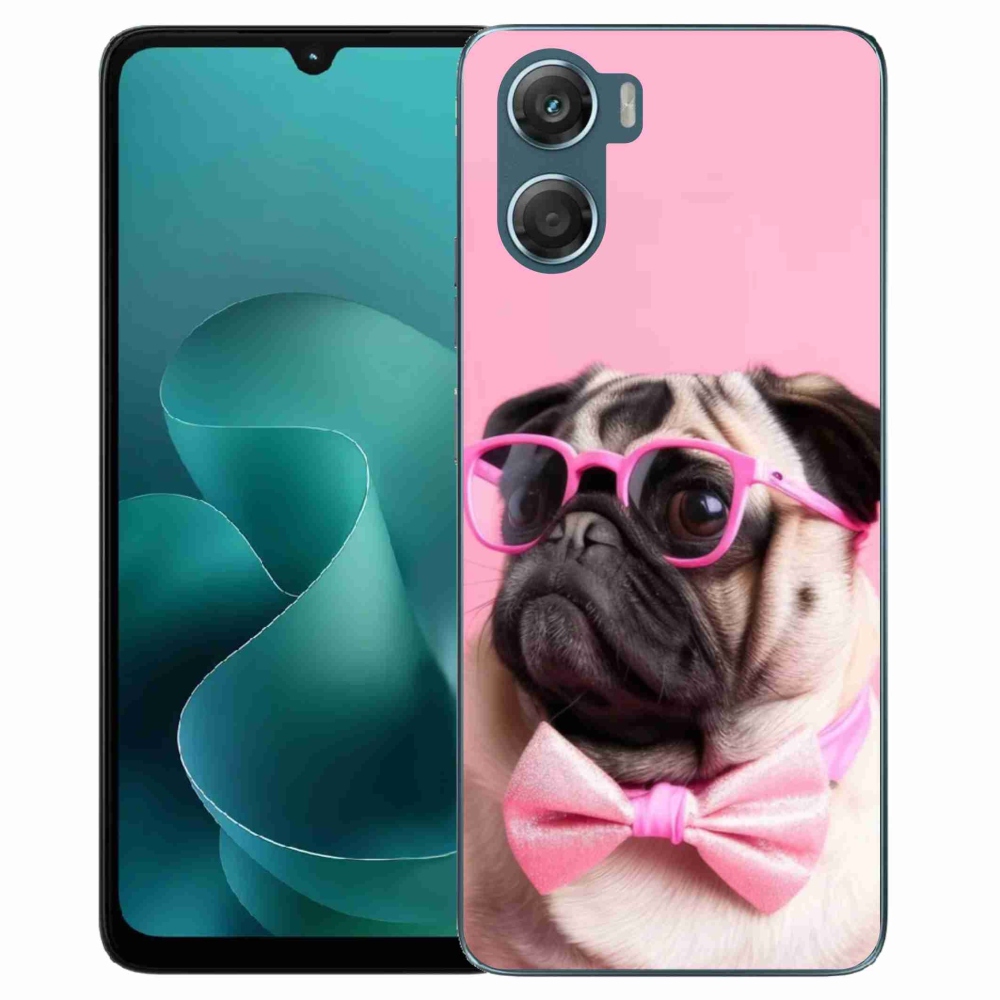 Gelový kryt mmCase na Motorola G06/G06 Power - stylový mops