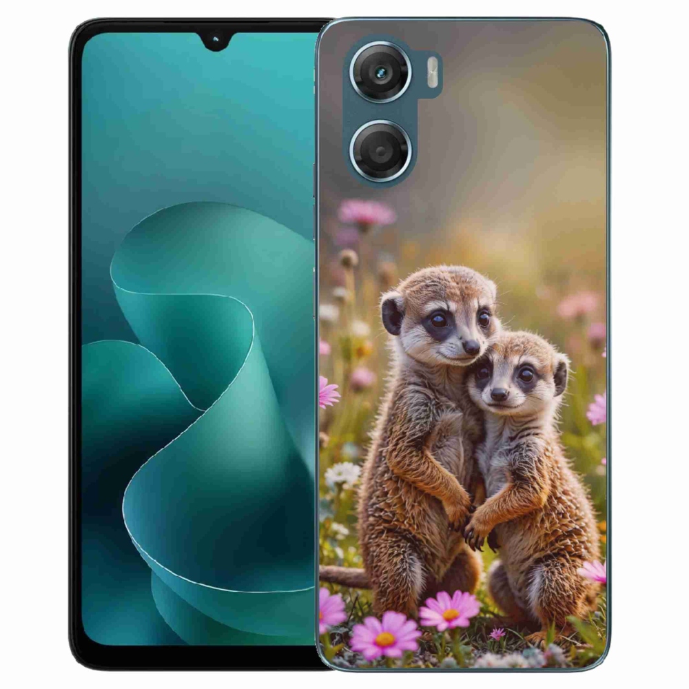 Gelový kryt mmCase na Motorola G06/G06 Power - surikatí duo