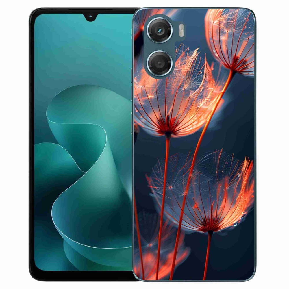 Gelový kryt mmCase na Motorola G06/G06 Power - světélkující chmýří