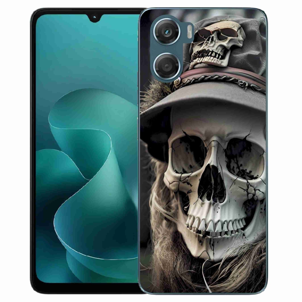 Gelový kryt mmCase na Motorola G06/G06 Power - temná lebka
