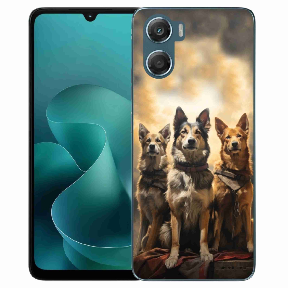 Gelový kryt mmCase na Motorola G06/G06 Power - tři psi