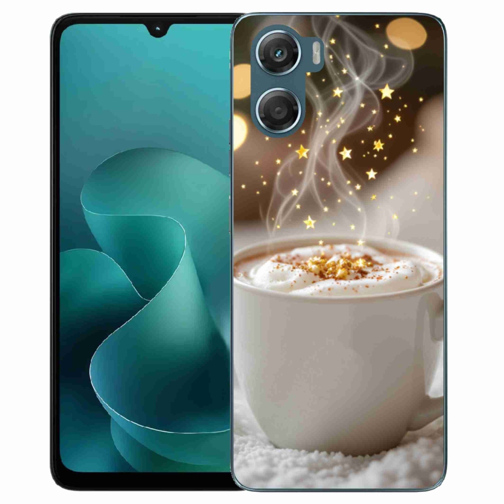 Gelový kryt mmCase na Motorola G06/G06 Power - vánoční horký nápoj