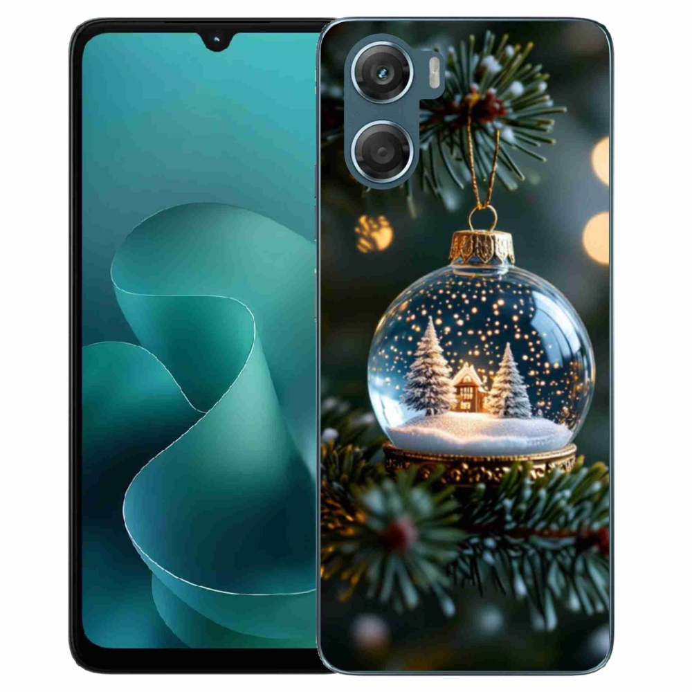 Gelový kryt mmCase na Motorola G06/G06 Power - vánoční koule 2