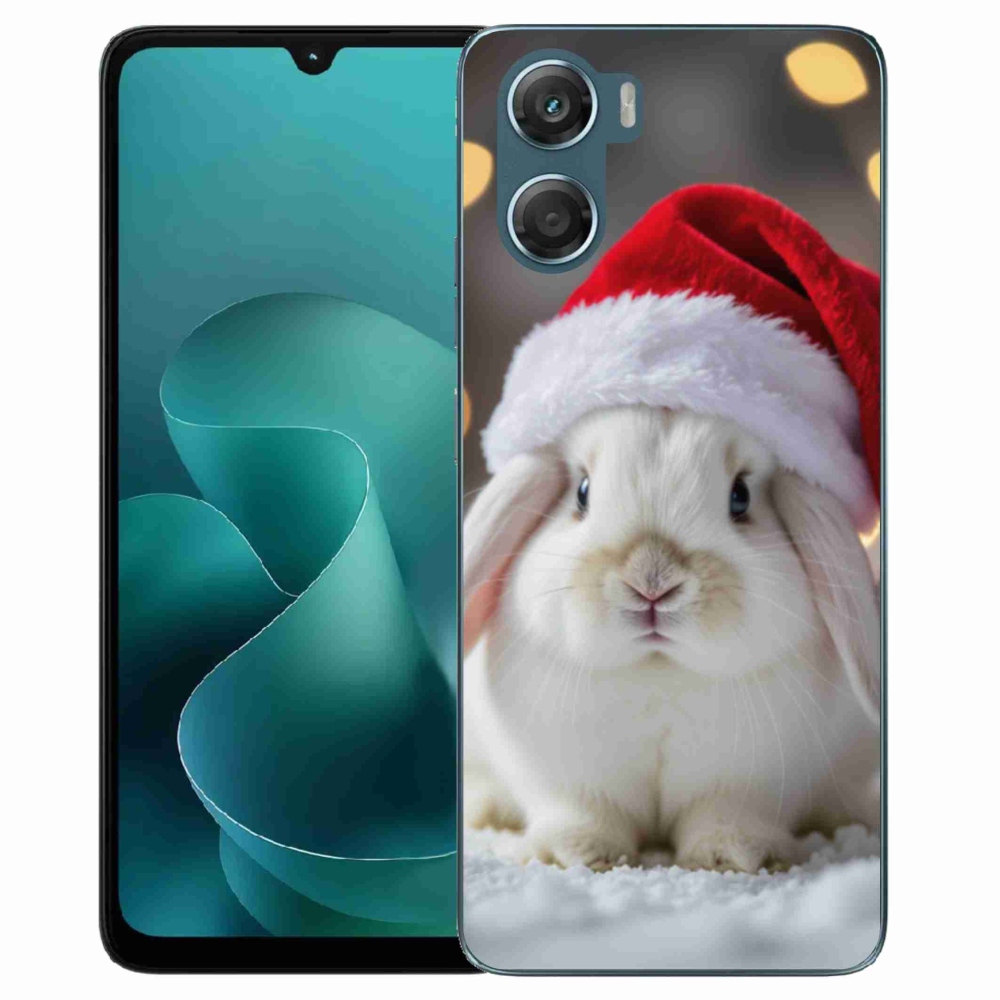 Gelový kryt mmCase na Motorola G06/G06 Power - vánoční králík