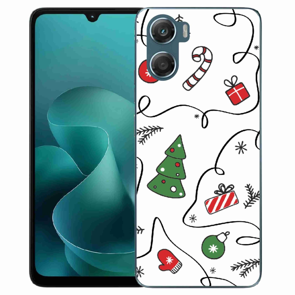Gelový kryt mmCase na Motorola G06/G06 Power - vánoční motivy