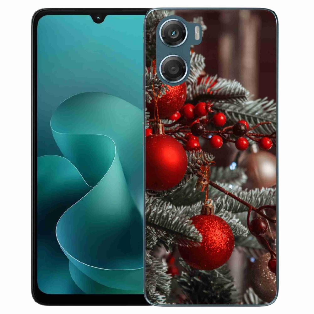 Gelový kryt mmCase na Motorola G06/G06 Power - vánoční ozdoby 2