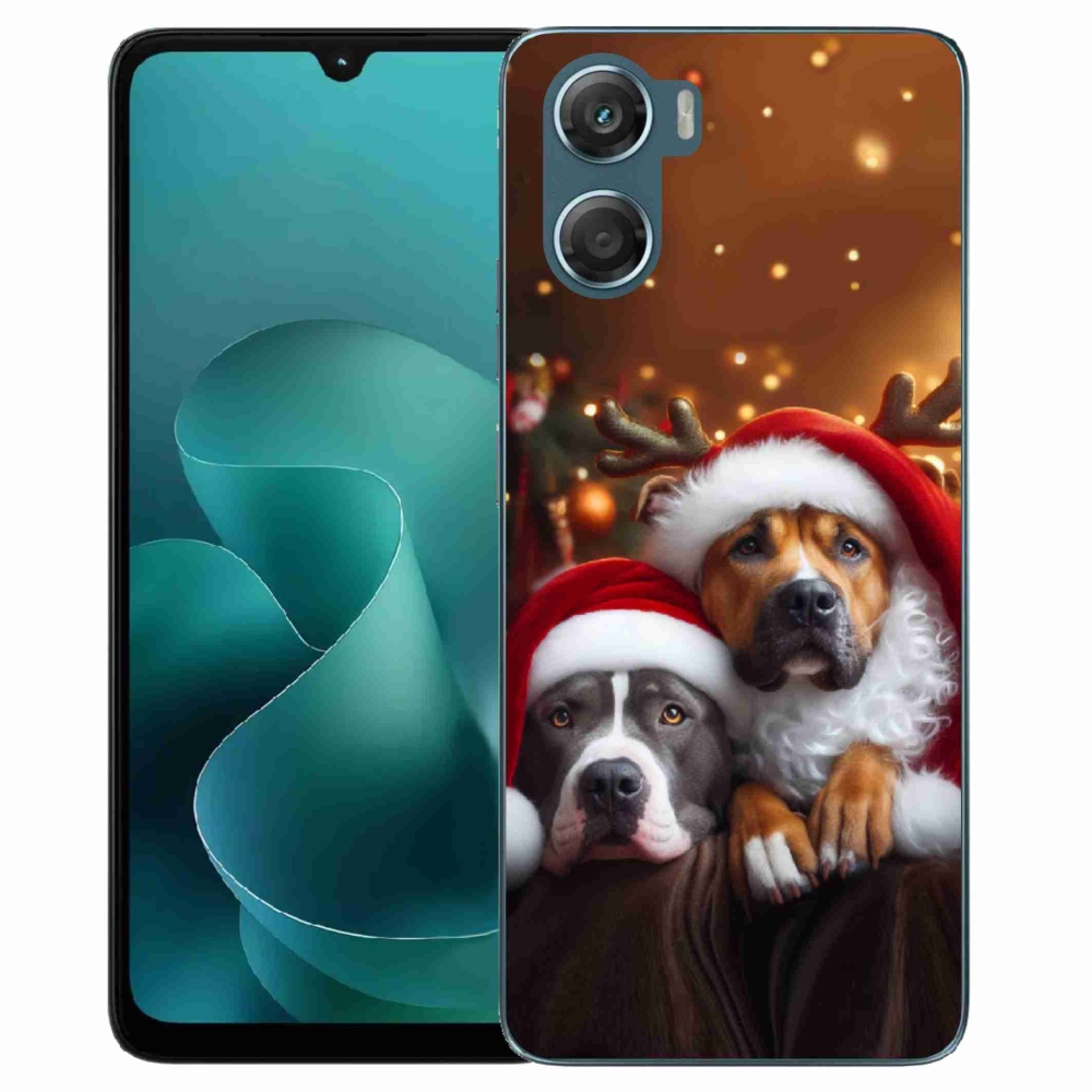 Gelový kryt mmCase na Motorola G06/G06 Power - vánoční psi