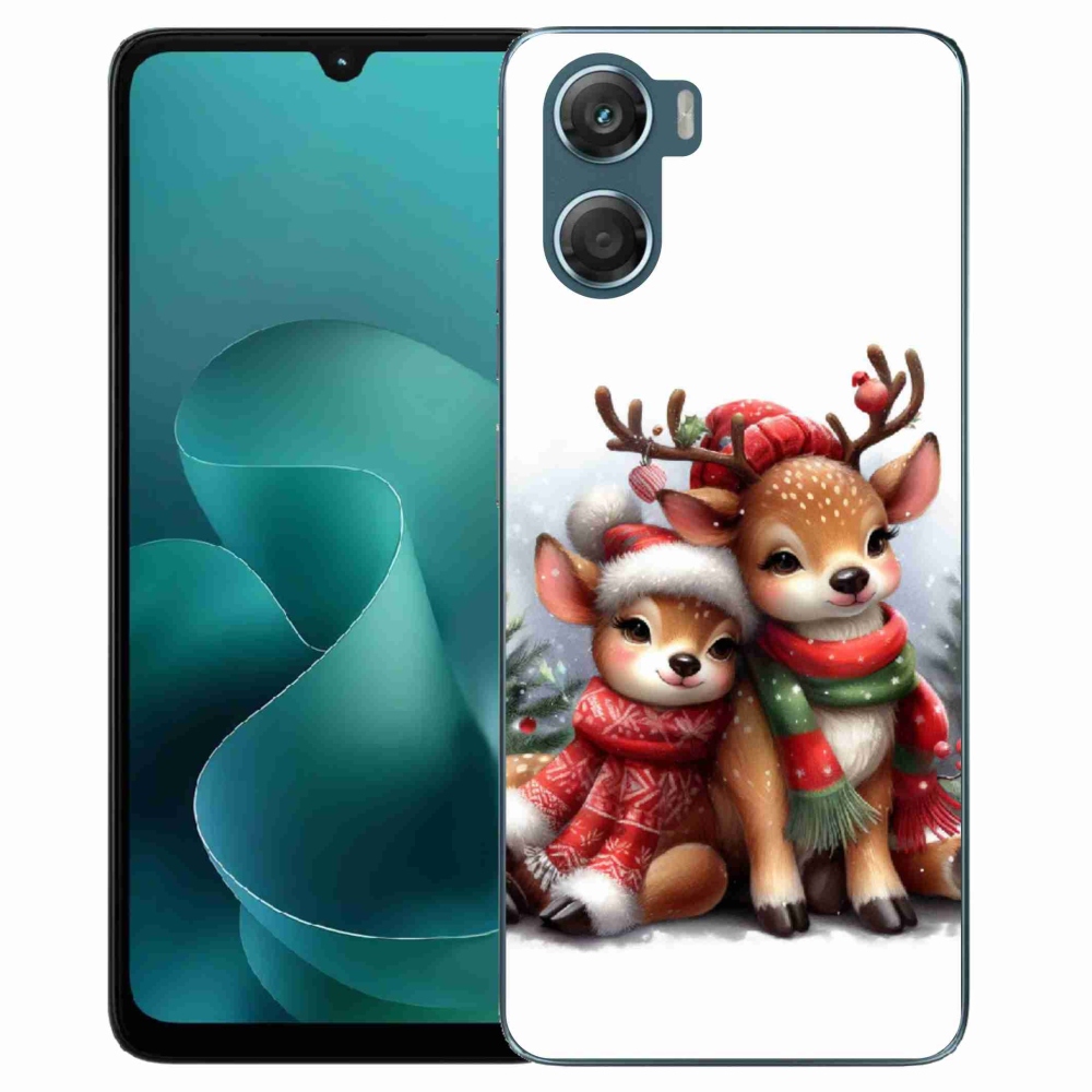 Gelový kryt mmCase na Motorola G06/G06 Power - vánoční sobi