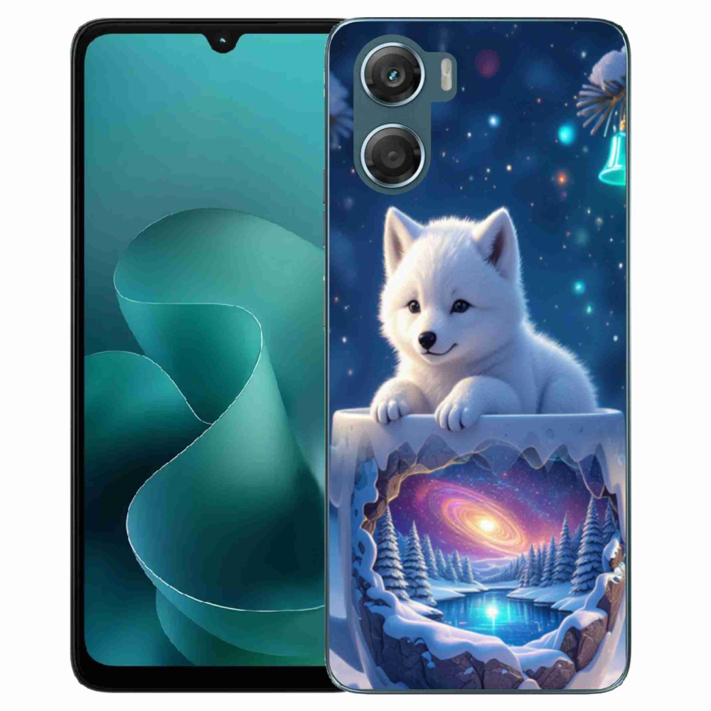 Gelový kryt mmCase na Motorola G06/G06 Power - vánoční štěně