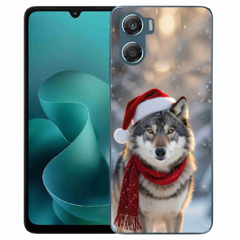 Gelový kryt mmCase na Motorola G06/G06 Power - vánoční vlk