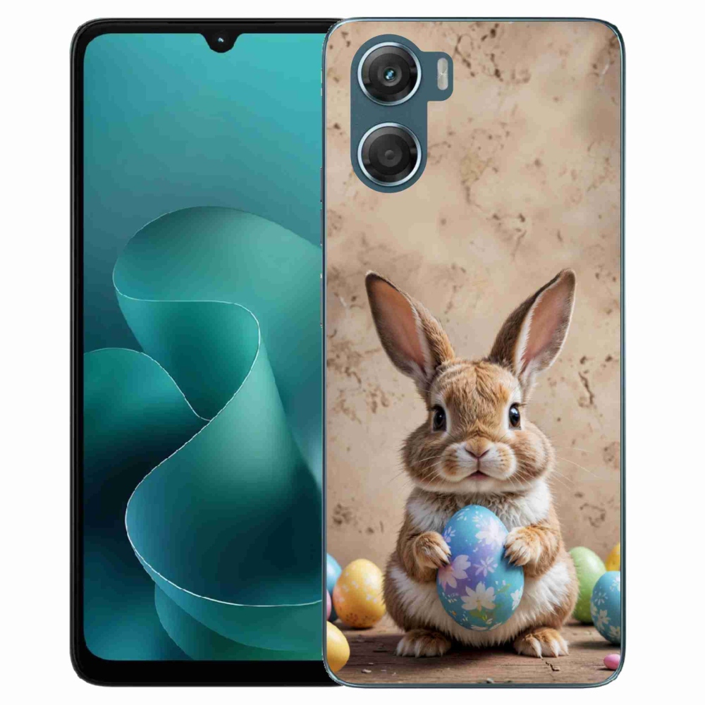 Gelový kryt mmCase na Motorola G06/G06 Power - velikonoční králíček