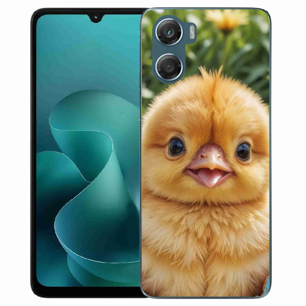 Gelový kryt mmCase na Motorola G06/G06 Power - veselé kuřátko