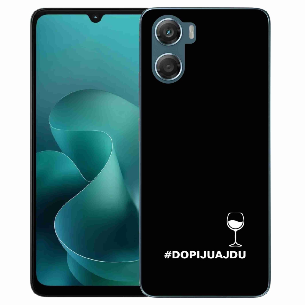 Gelový kryt mmCase na Motorola G06/G06 Power - vinný motiv černé pozadí