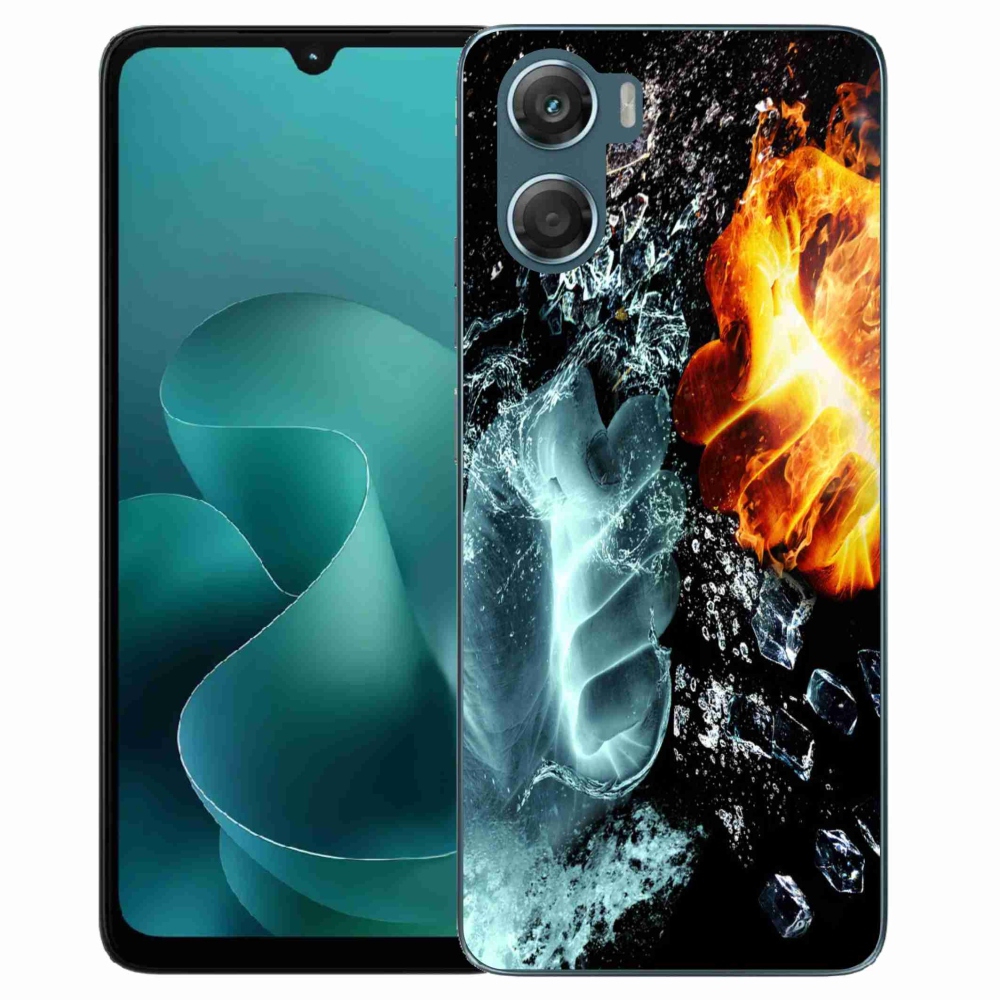 Gelový kryt mmCase na Motorola G06/G06 Power - voda a oheň