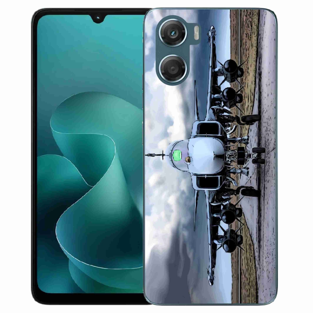 Gelový kryt mmCase na Motorola G06/G06 Power - vojenské letadlo