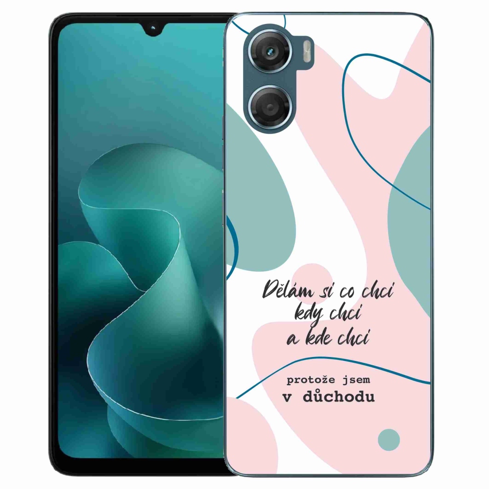 Gelový kryt mmCase na Motorola G06/G06 Power - vtipný text 10 bílé pozadí