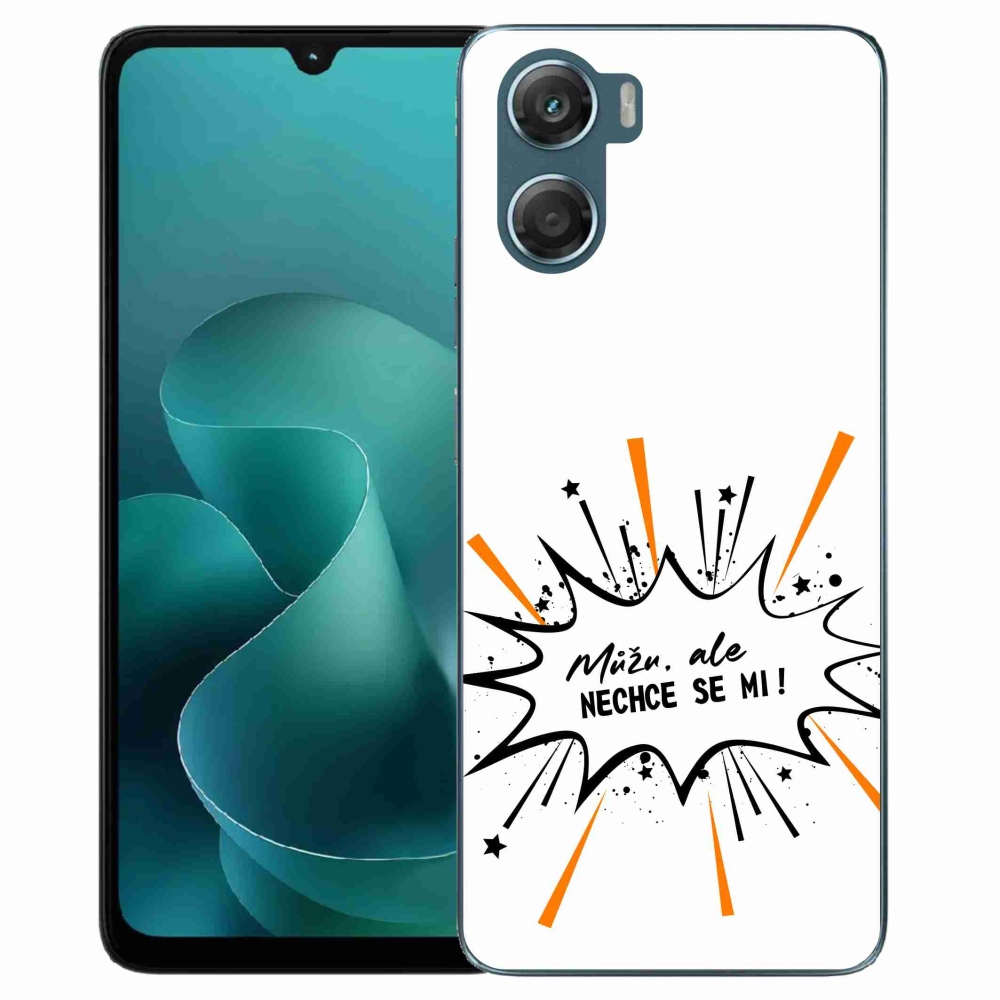Gelový kryt mmCase na Motorola G06/G06 Power - vtipný text 11 bílé pozadí