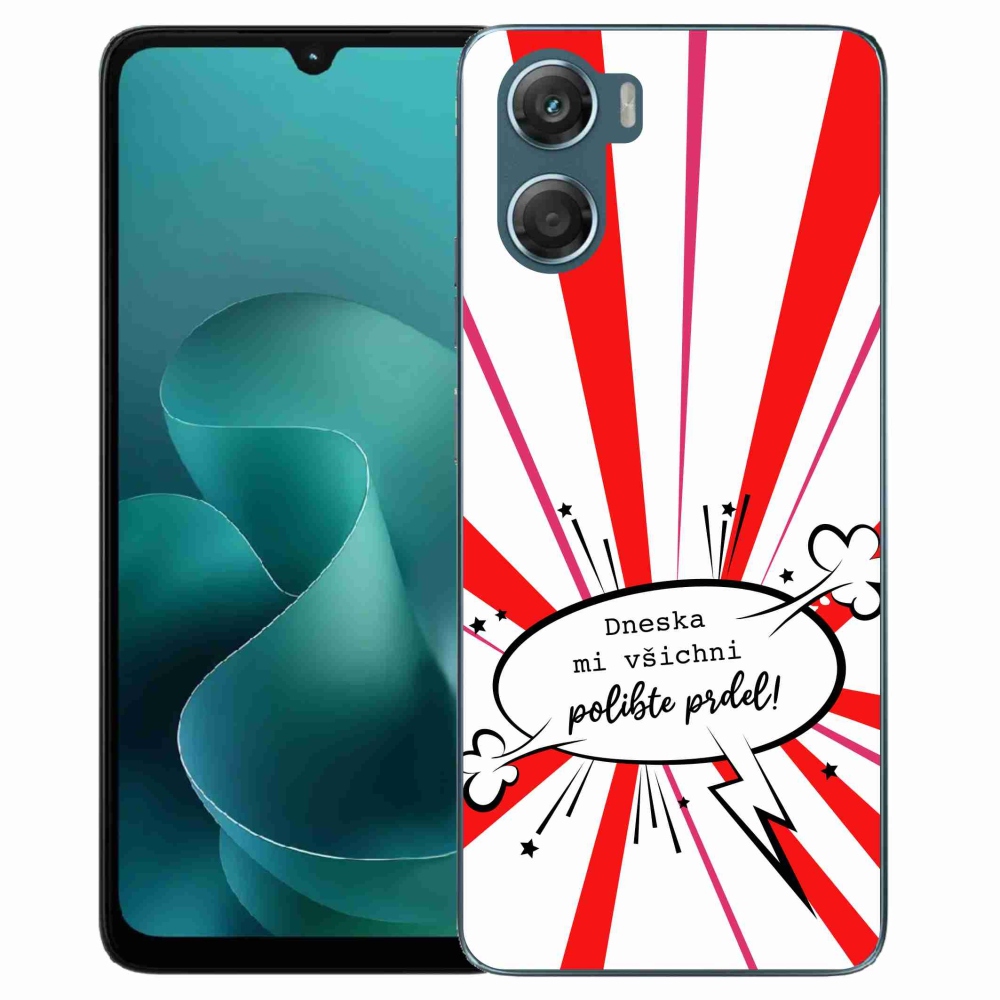 Gelový kryt mmCase na Motorola G06/G06 Power - vtipný text 15 bílé pozadí