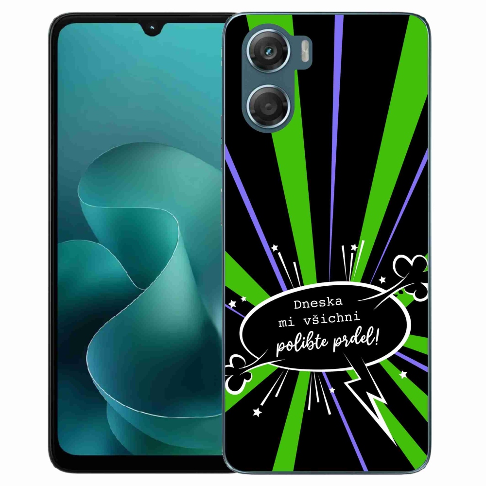 Gelový kryt mmCase na Motorola G06/G06 Power - vtipný text 15 černé pozadí