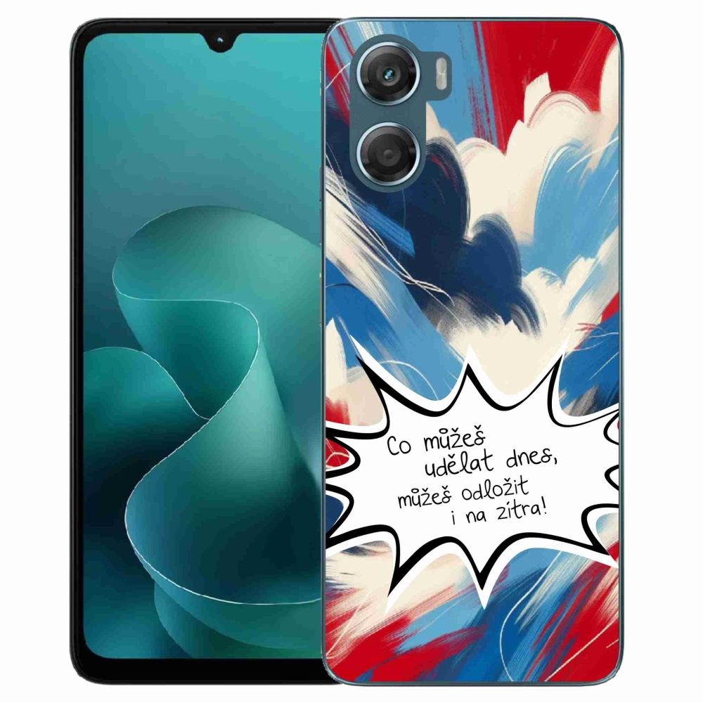 Gelový kryt mmCase na Motorola G06/G06 Power - vtipný text 9 bílé pozadí