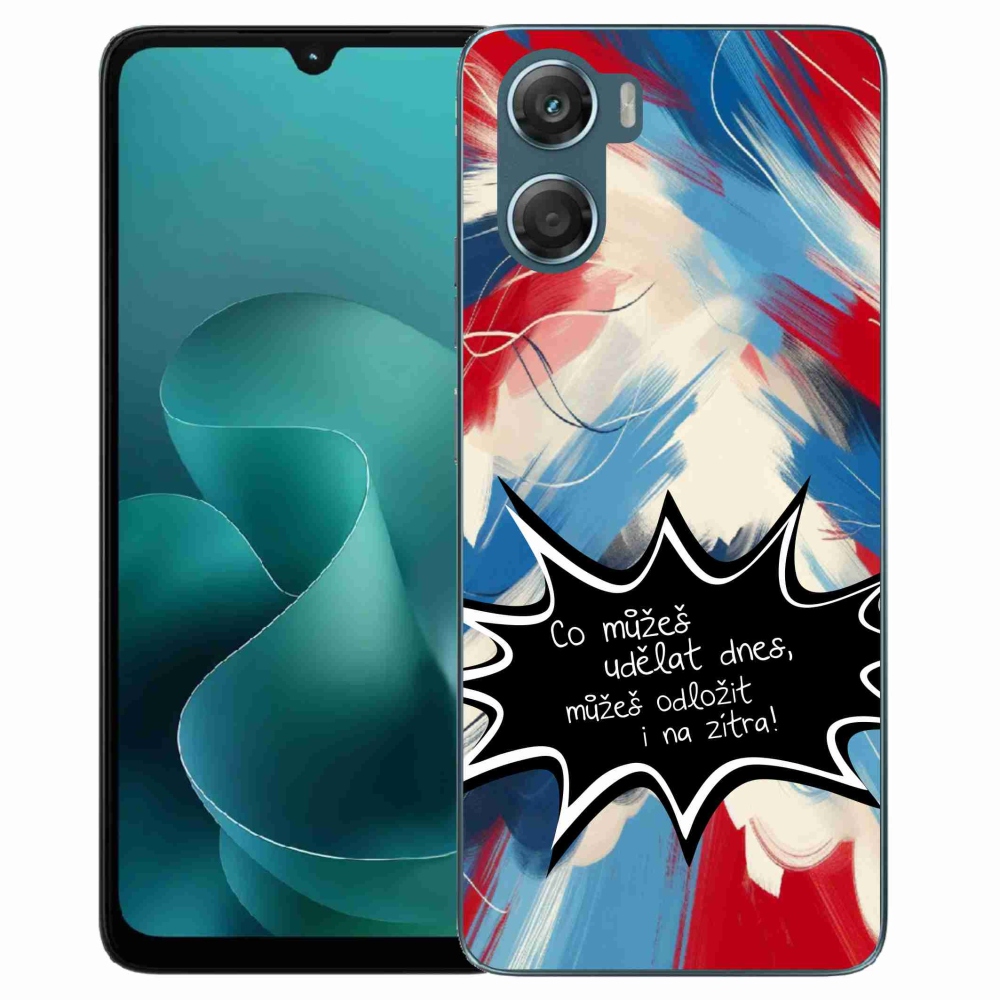 Gelový kryt mmCase na Motorola G06/G06 Power - vtipný text 9 černé pozadí