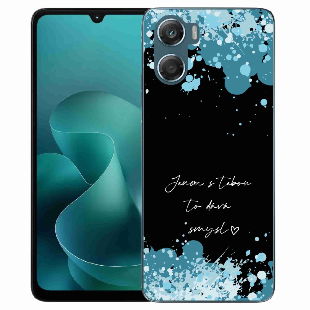 Gelový kryt mmCase na Motorola G06/G06 Power - zamilovaný text černé pozadí