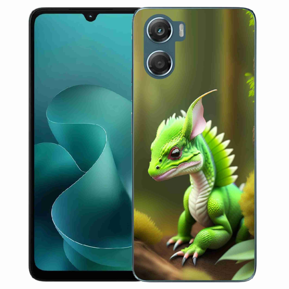 Gelový kryt mmCase na Motorola G06/G06 Power - zelený dráček