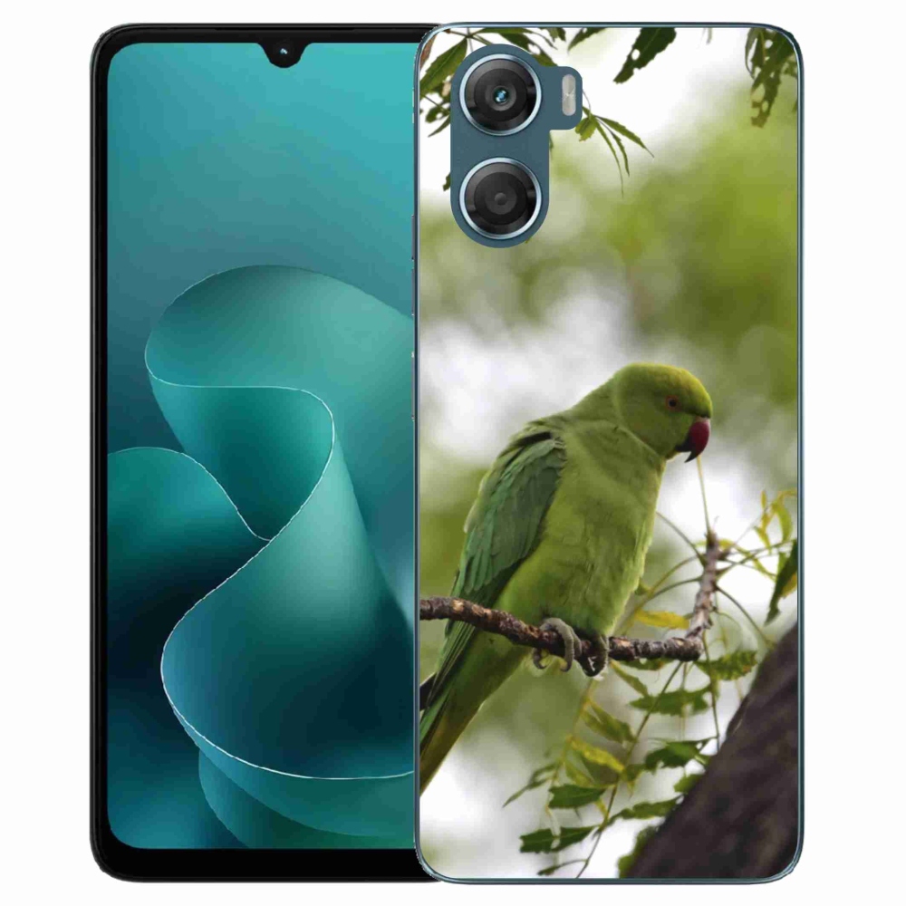 Gelový kryt mmCase na Motorola G06/G06 Power - zelený papoušek