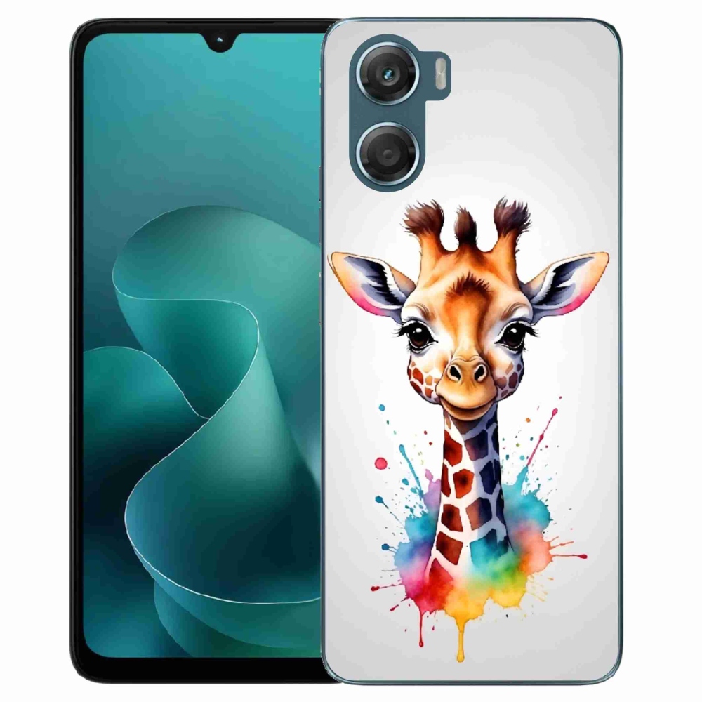 Gelový kryt mmCase na Motorola G06/G06 Power - žirafa 1