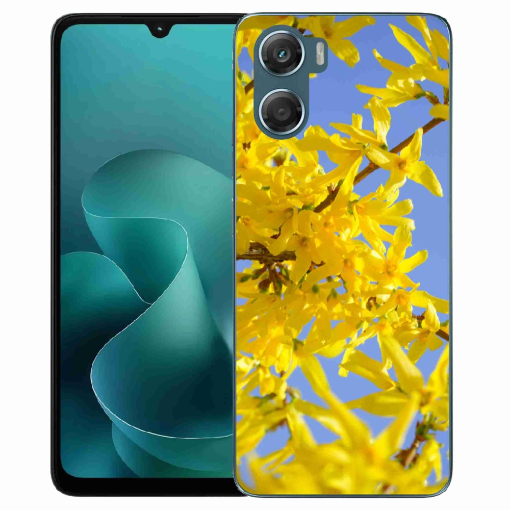 Gelový kryt mmCase na Motorola G06/G06 Power - žluté květy