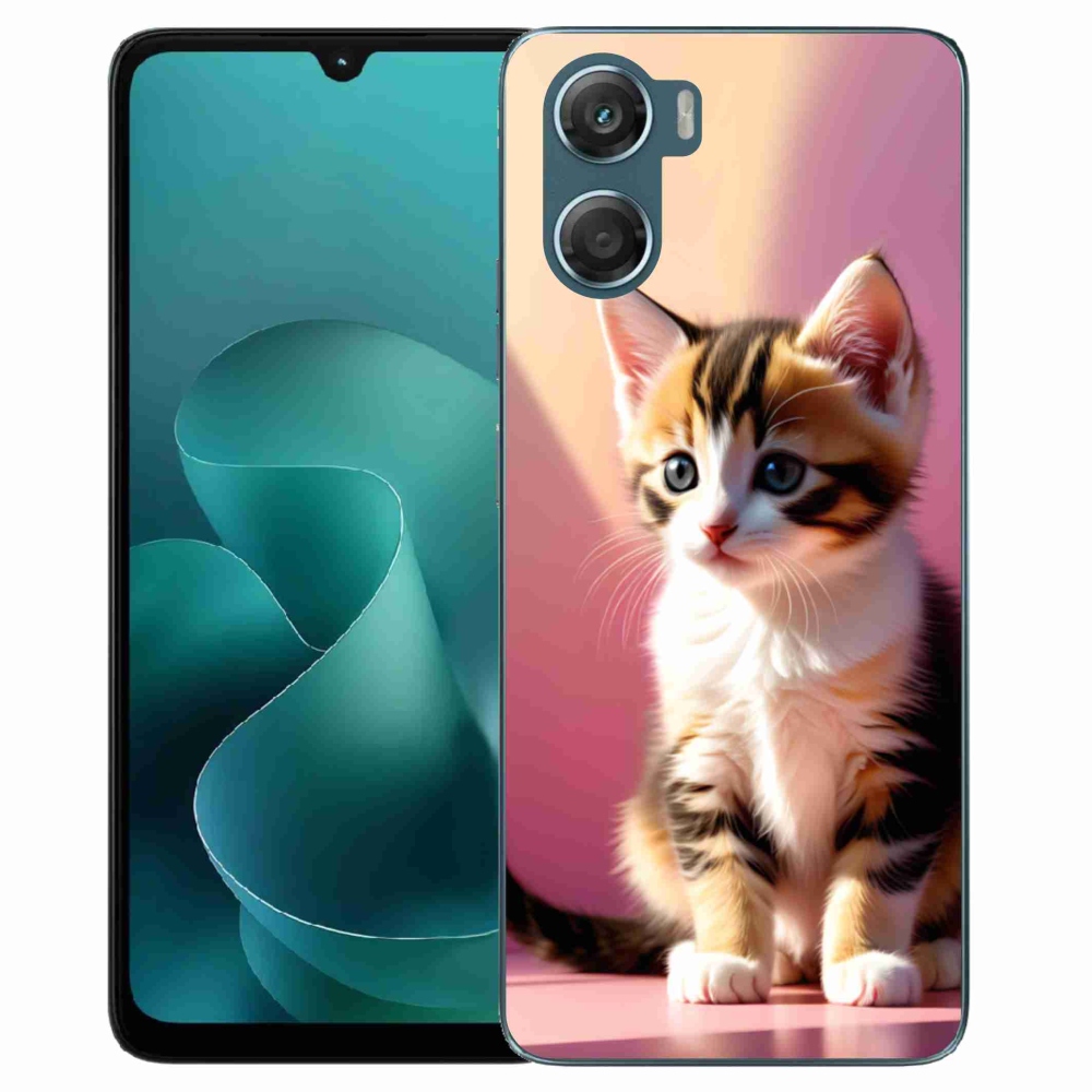 Gelový kryt mmCase na Motorola G06/G06 Power - zvědavé kotě 2