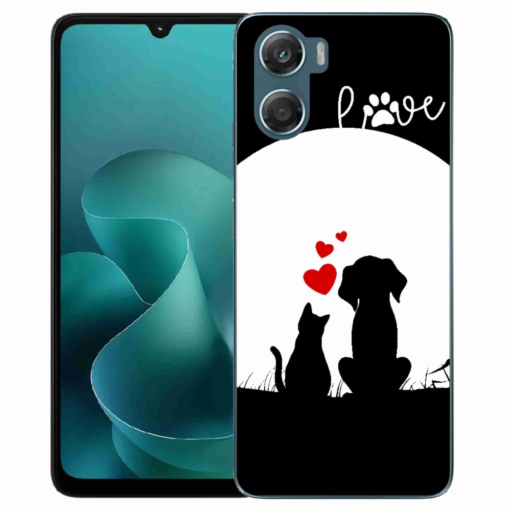 Gelový kryt mmCase na Motorola G06/G06 Power - zvířecí láska