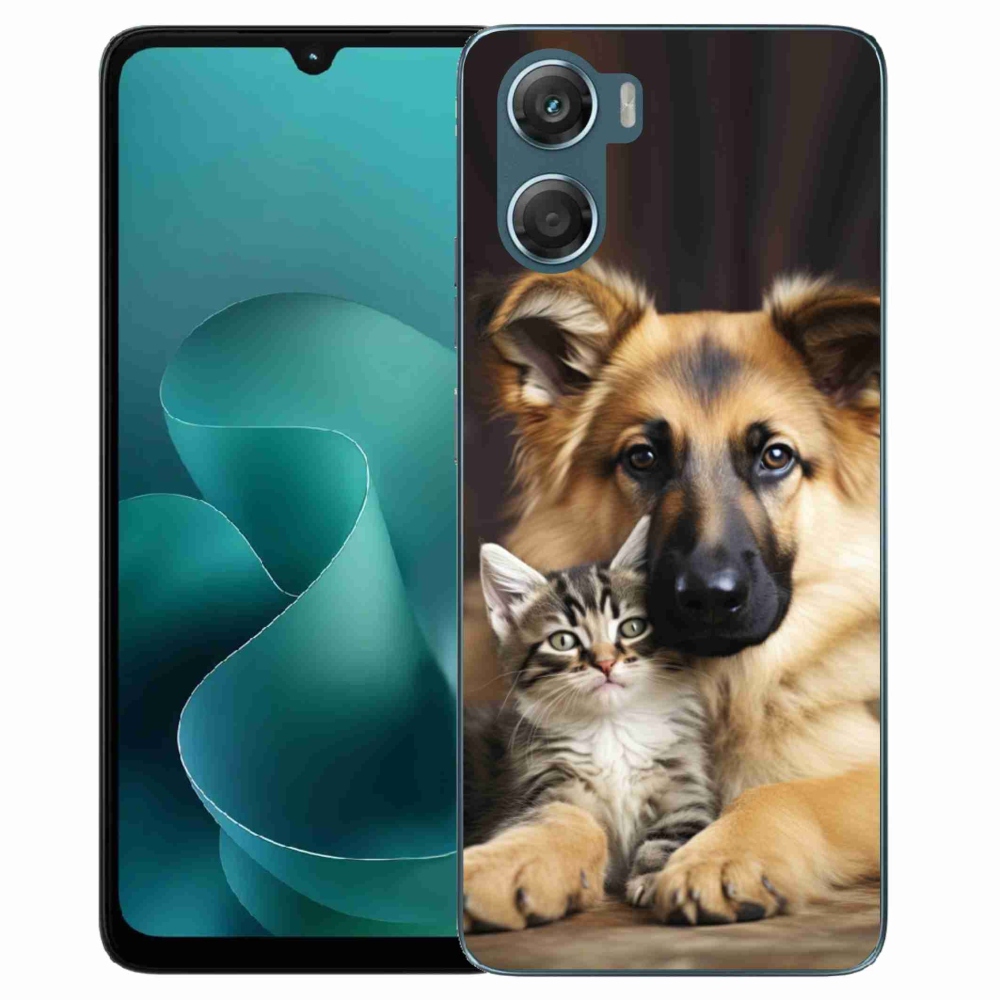 Gelový kryt mmCase na Motorola G06/G06 Power - zvířecí přátelství