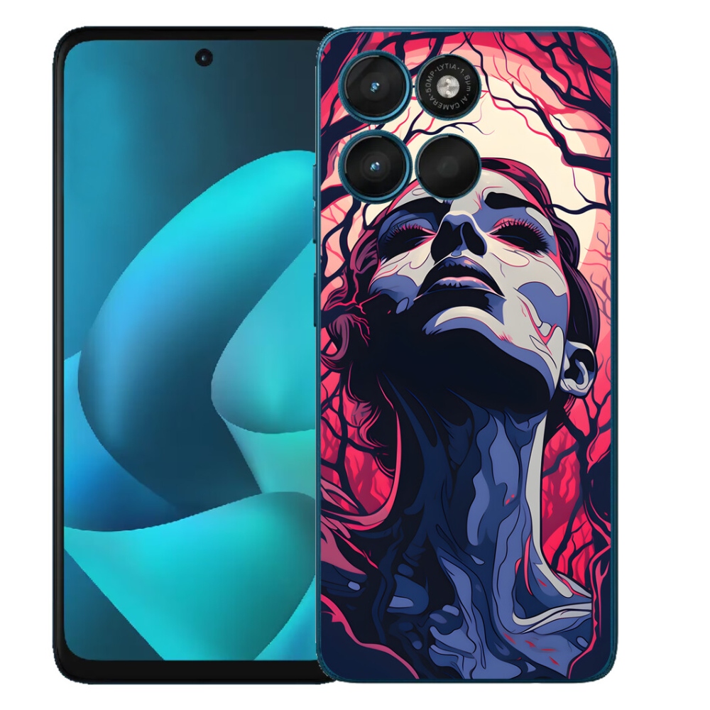 Gelový kryt mmCase na Motorola Moto G57 Power - abstraktní obličej